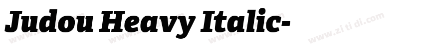 Judou Heavy Italic字体转换